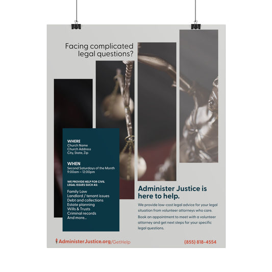 Facing Complicated Legal Questions? Customizable GJC Poster