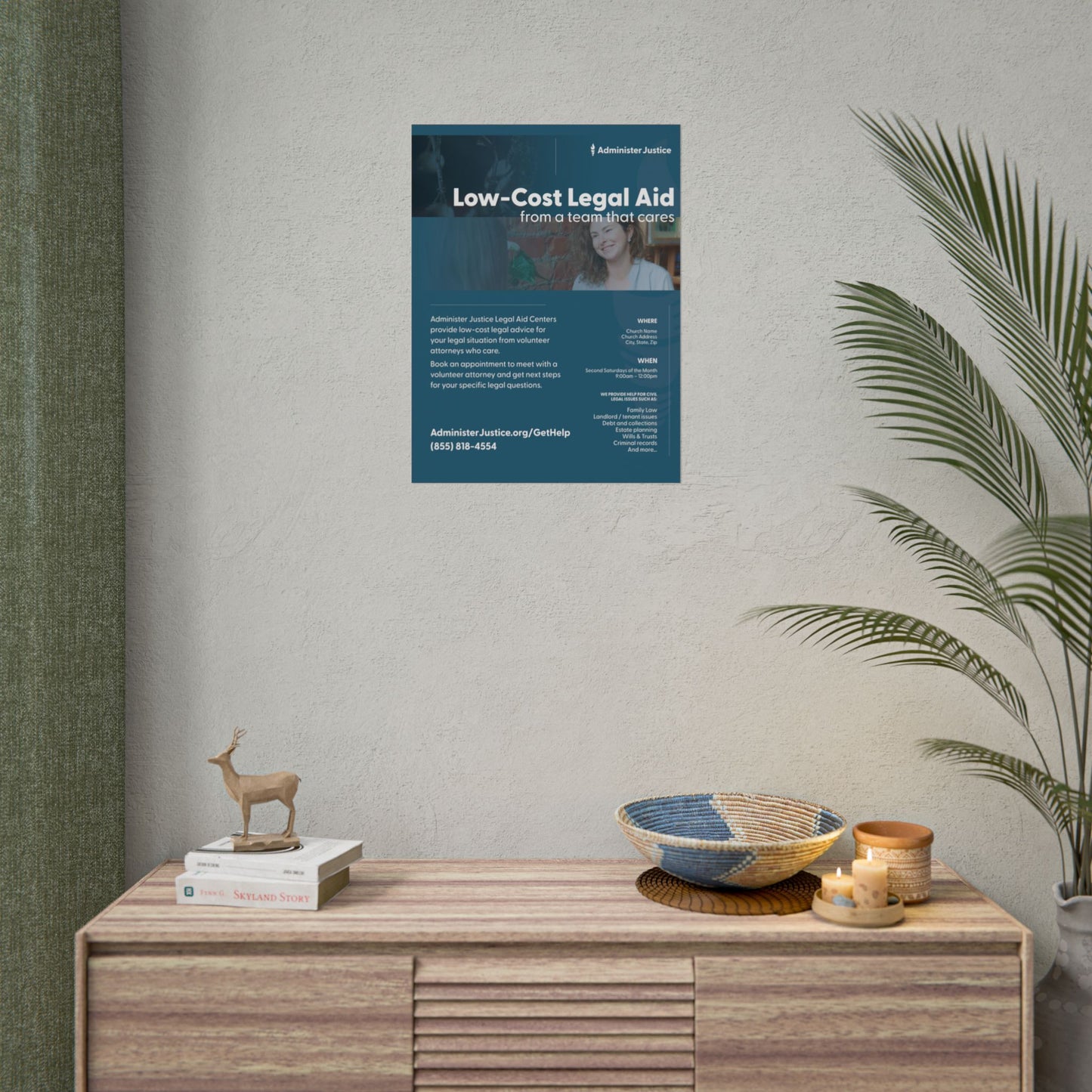 Low Cost Legal Aid. Customizable GJC Poster