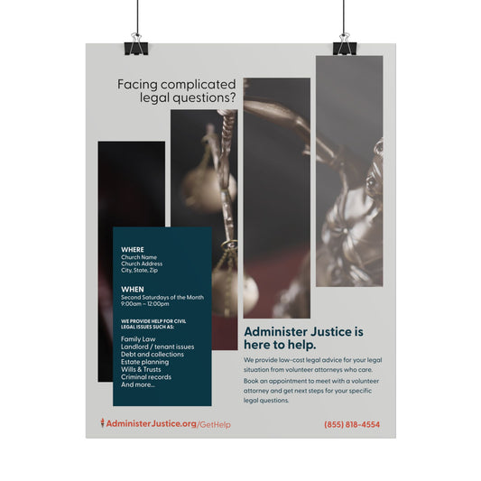 Facing Complicated Legal Questions? Customizable GJC Poster
