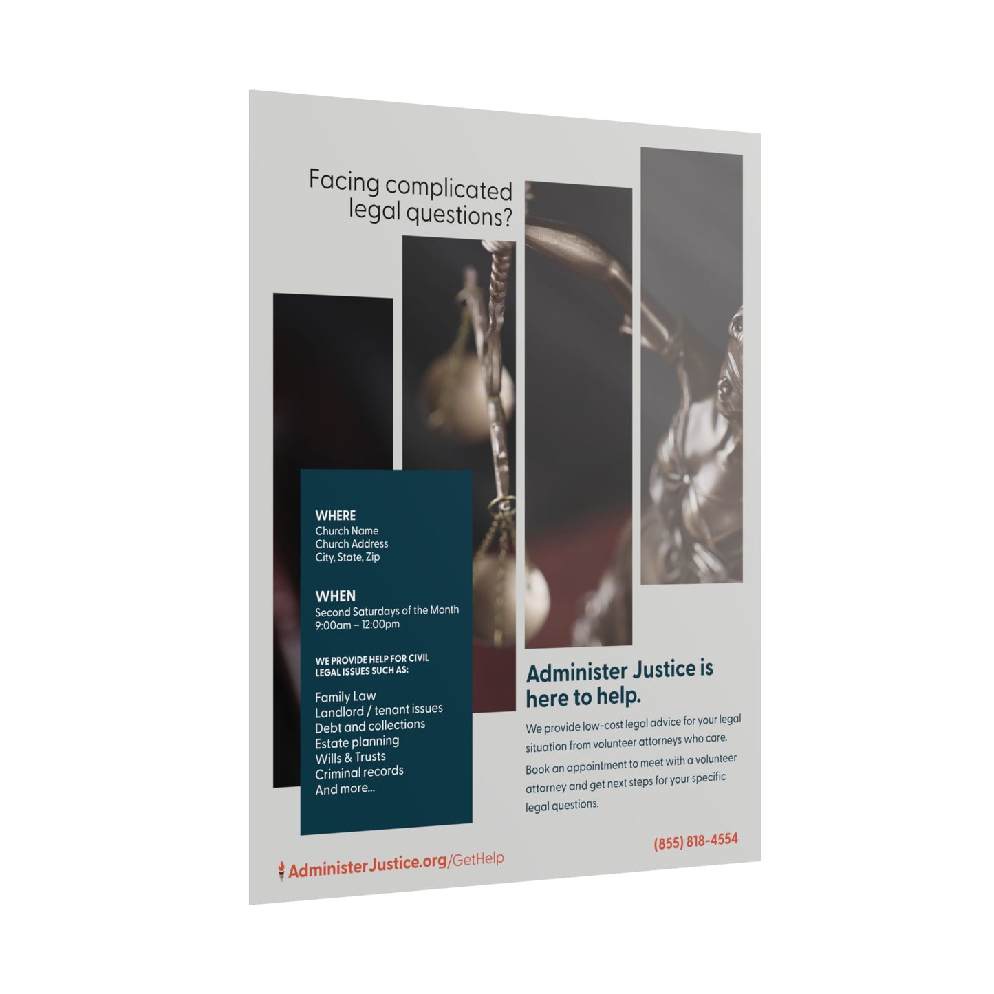 Facing Complicated Legal Questions? Customizable GJC Poster
