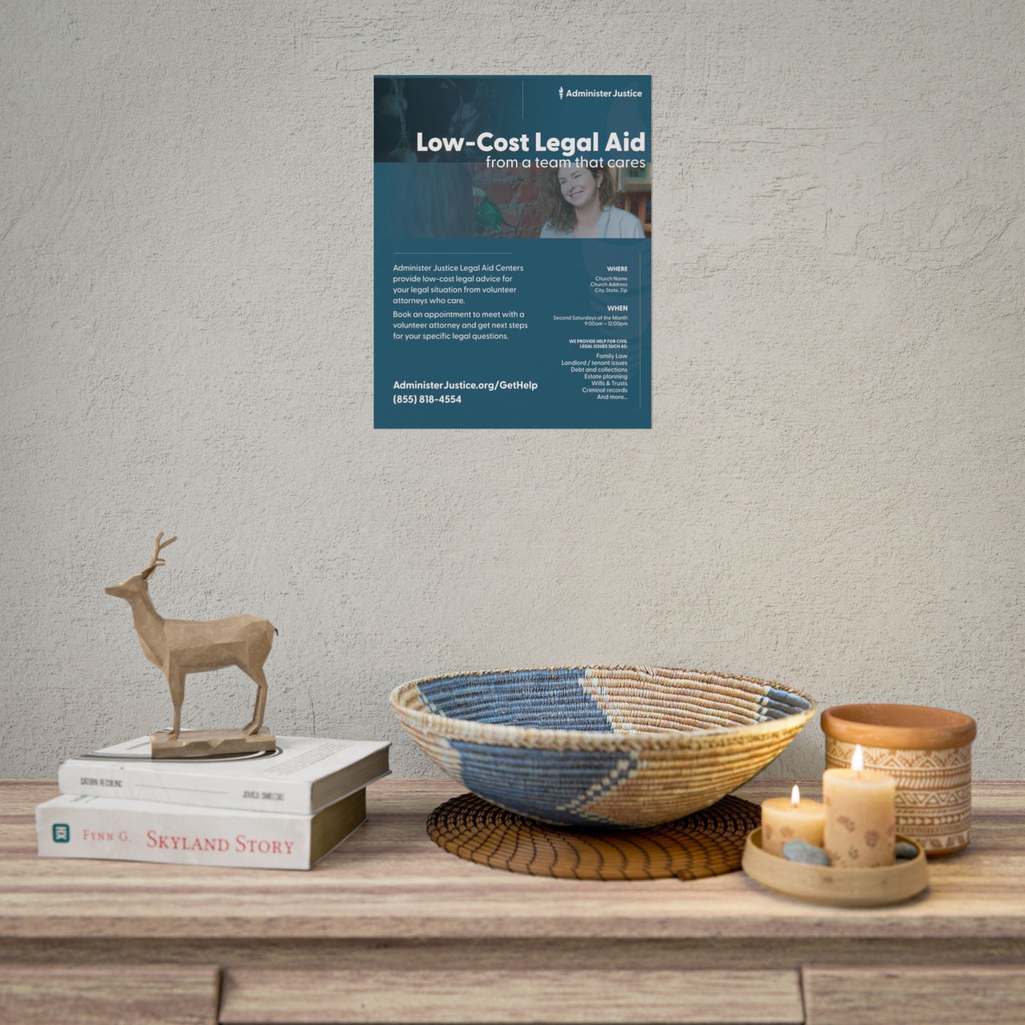 Low Cost Legal Aid. Customizable GJC Poster