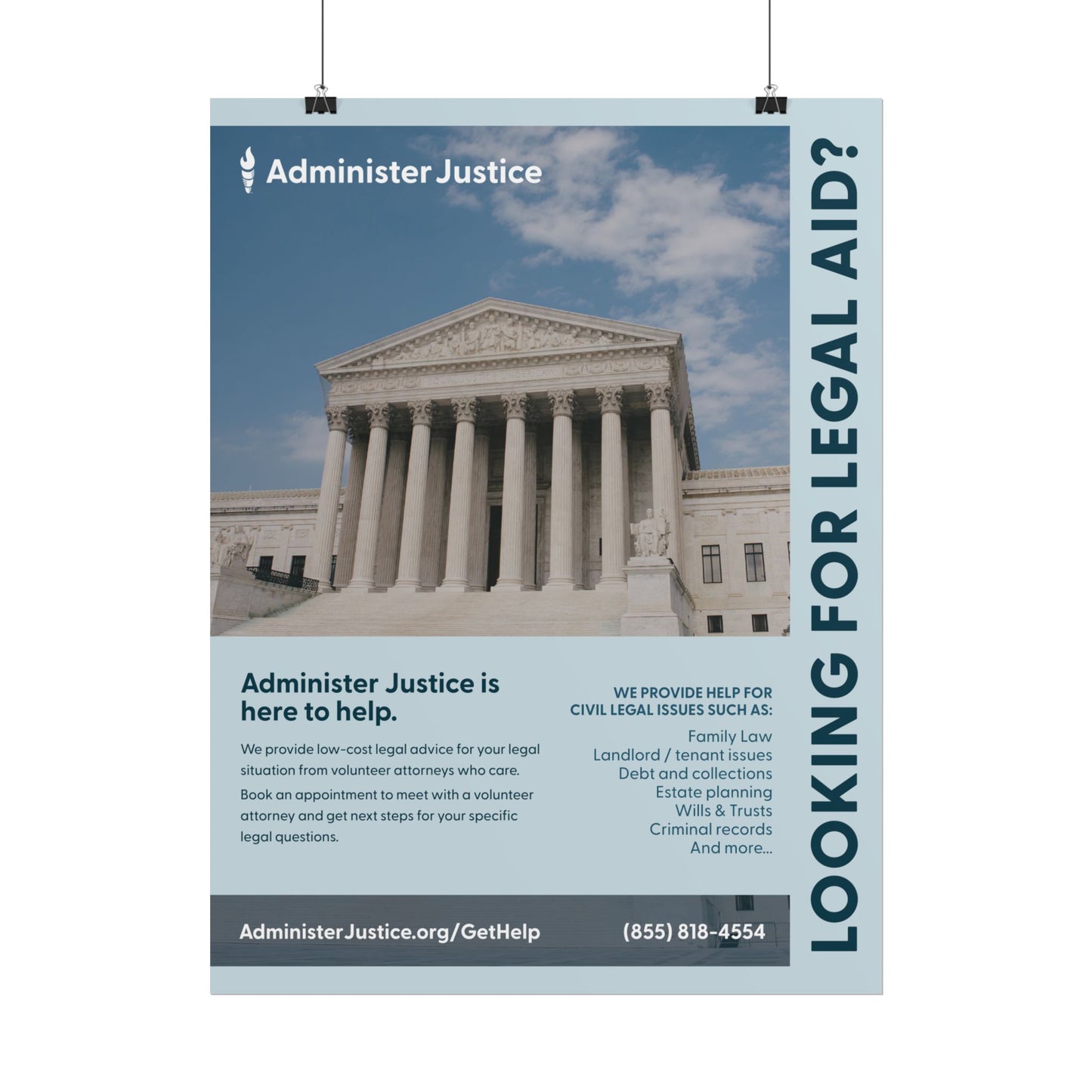 Looking for Legal Aid? Generic GJC Poster