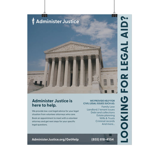Looking for Legal Aid? Generic GJC Poster