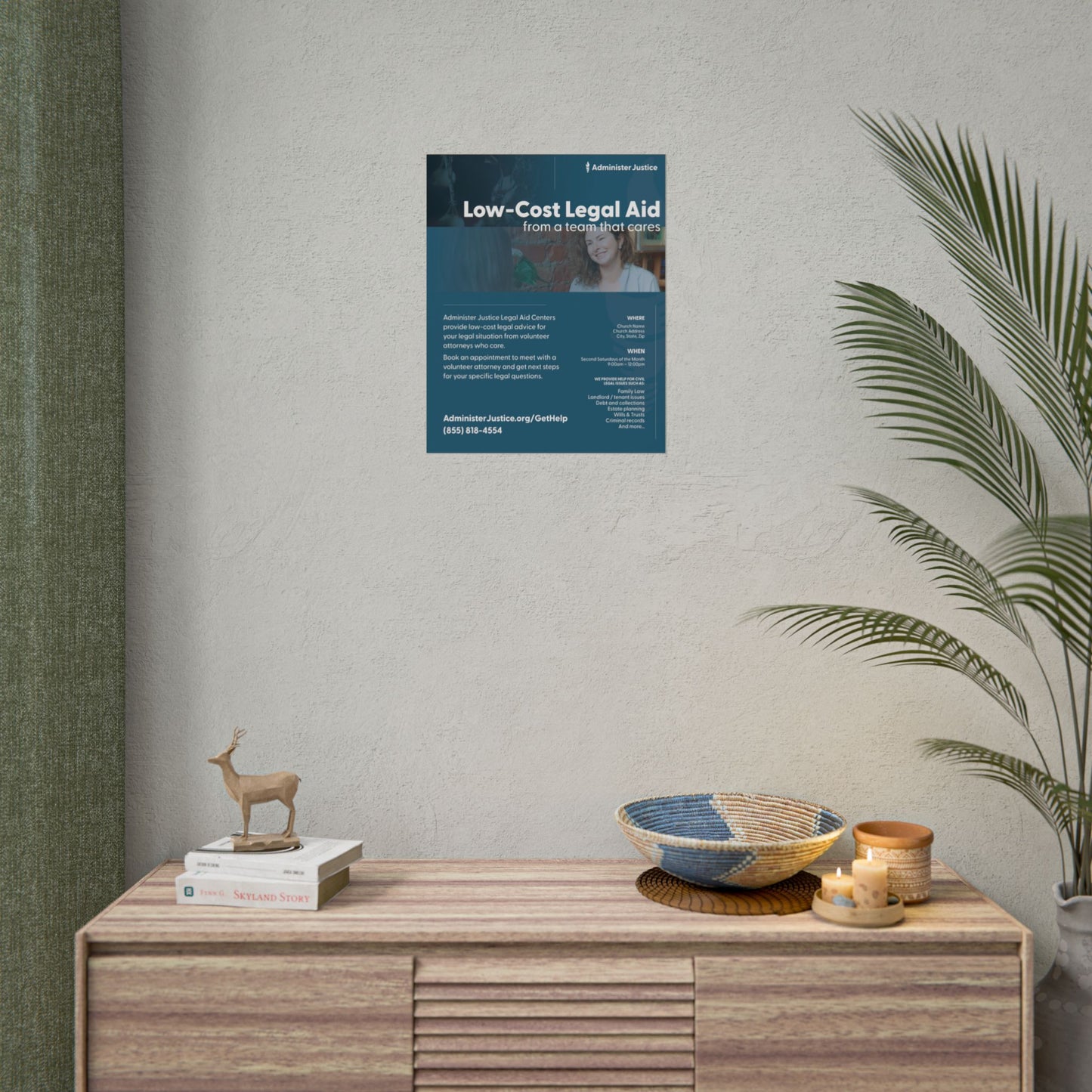 Low Cost Legal Aid. Customizable GJC Poster