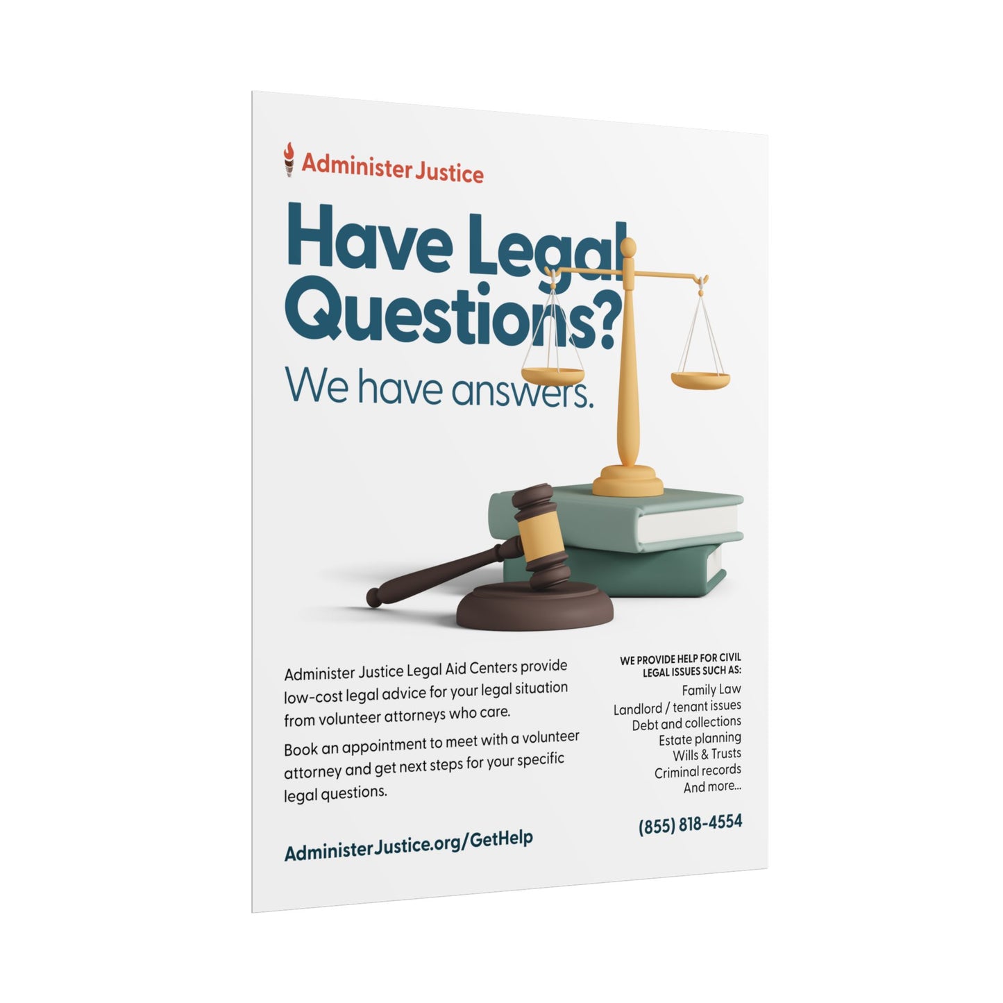 Have Legal Questions? Generic GJC Poster