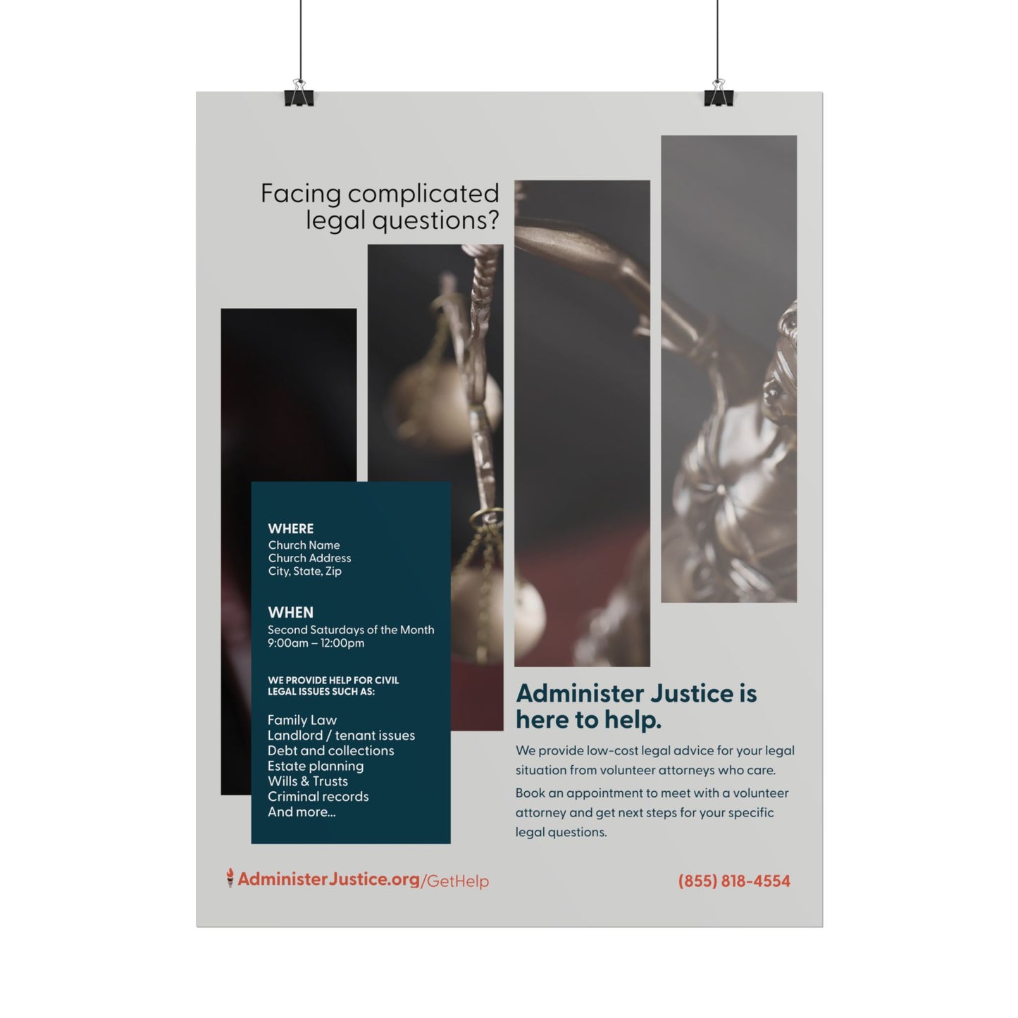 Facing Complicated Legal Questions? Customizable GJC Poster
