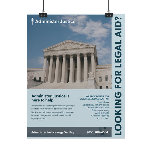 Looking for Legal Aid? Generic GJC Poster