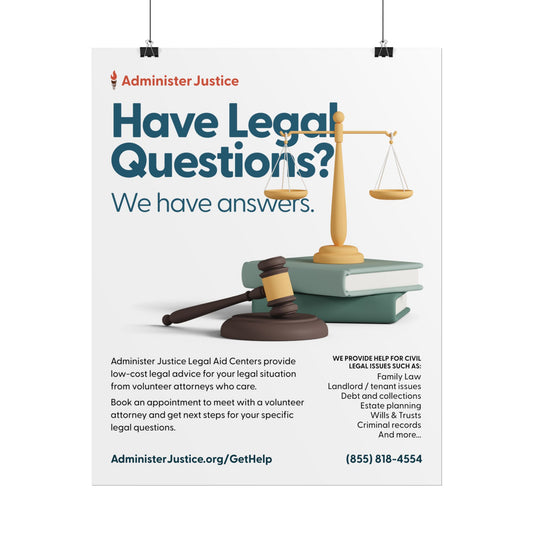 Have Legal Questions? Generic GJC Poster