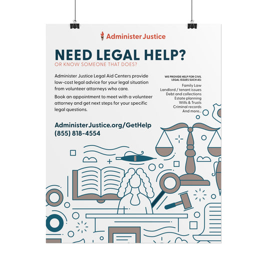 Need Legal Help? Customizable GJC Poster