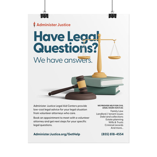 Have Legal Questions? Generic GJC Poster