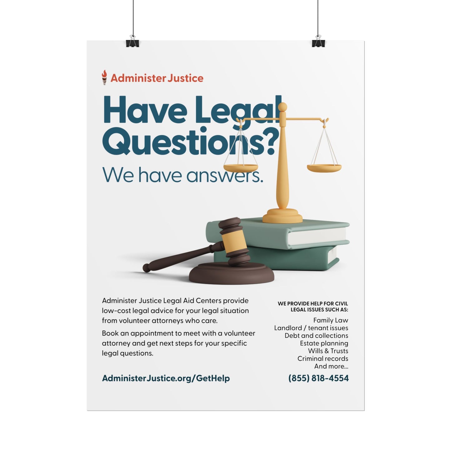 Have Legal Questions? Generic GJC Poster